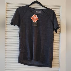 Hi-Tec - (NWT) Grey Short-Sleeve Athletic T-Shirt With Zipper Pocket